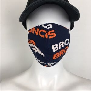 Face Mask Handmade Denver Broncos Print